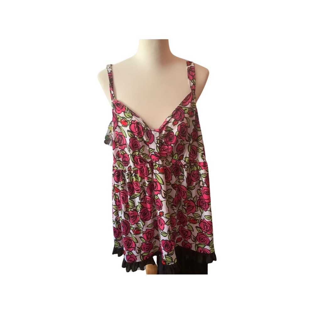 NWT CACIQUE 2-PIECE FLORAL BABY DOLL SLIP SZ 22/24